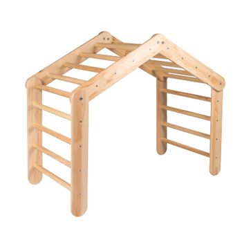 Meowbaby Pikler De Madera En Triángulo De Escalada Para Niños, Natural