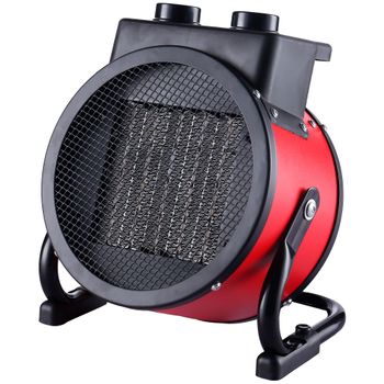 Calefactor Cerámico Termoventilador Portátil, 2 Niveles Potencia Termostato Automático, Moderno Negro/rojo 2400w Camry Cr7743