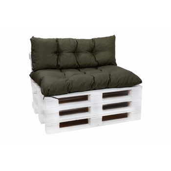 Set Cojines Para Palets, Asiento 120x80 - Respaldo120x40 Verde