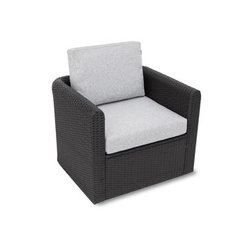 Cojines Kaja Para Sofá O Sillones De Jardín En Ratán, R2 59x59  Grafito+cesped Verde con Ofertas en Carrefour