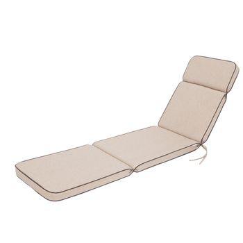 Cojín Para Tumbona O Sillón De Jardín O Playa 191x57x5 Cm Niko Beige