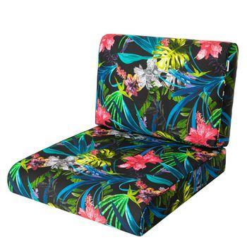 Cojines Nel Para Sofá O Sillones De Jardín En Ratán, R1 50x50 Hojas De Colores