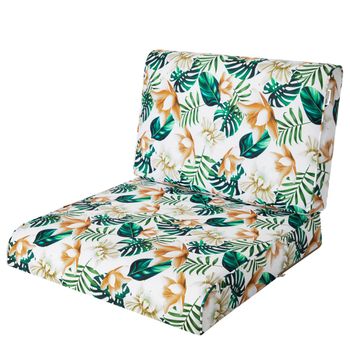 Cojines Nel Para Sofá O Sillones De Jardín En Ratán, R2 60x60 Flores Blancas