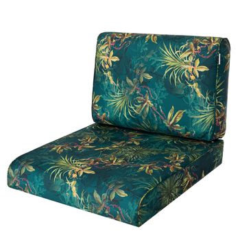 Cojines Nel Para Sofá O Sillones De Jardín En Ratán, R3 70x70 Cesped Verde