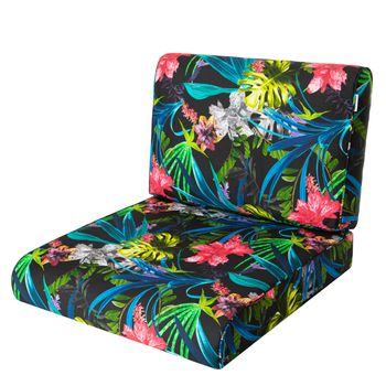 Cojines Nel Para Sofá O Sillones De Jardín En Ratán, R3 70x70 Hojas De Colores