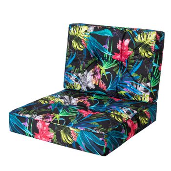 Cojines Kaja Para Sofá O Sillones De Jardín En Ratán, R1 50x50 Hojas De Colores