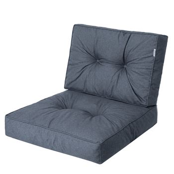 Cojines Kaja Para Sofá O Sillones De Jardín En Ratán, R2 59x59 Azul Marino