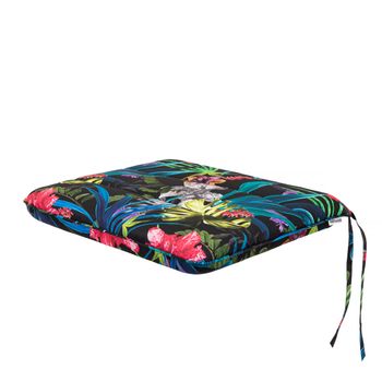 Cojín Ada Para Silla, Sillón De Jardín, Asiento 43x50x6cm- 1 Pieza Hojas Colores