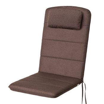 Cojín Antonia Con Reposacabezas Para Silla, Sillón De Jardín 121x50x6 Marron