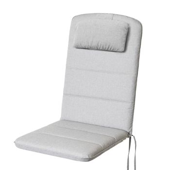 Cojín Antonia Con Reposacabezas Para Silla, Sillón De Jardín 121x50x6 Gris Claro