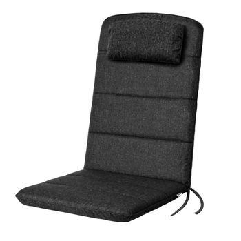 Cojín Antonia Con Reposacabezas Para Silla, Sillón De Jardín 121x50x6 Negro