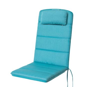 Cojín Antonia Con Reposacabezas Para Silla, Sillón De Jardín 121x50x6 Azul