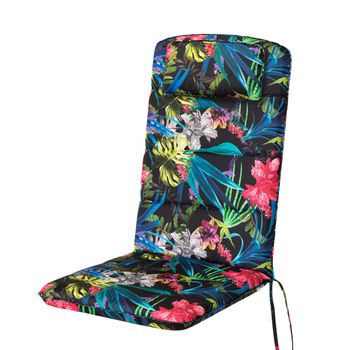 Cojín Antonia Con Reposacabezas Para Silla, Sillón De Jardín 121x50x6 Hojas Colores