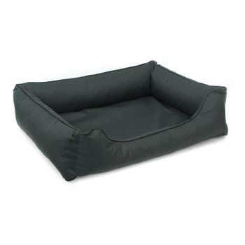 Mestizo Valencia Ortopédico Cama Para Perro Gato Mascotas Sofá En Gris Oscuro Con Negro 65 X 50 Cm