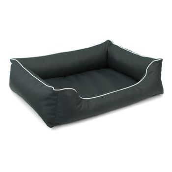 Mestizo Valencia Ortopédico Cama Para Perro Gato Mascotas Sofá En Gris Oscuro Con Blanco 65 X 50 Cm