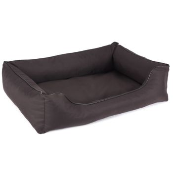 Mestizo Valencia Ortopédico Cama Para Perro Gato Mascotas Sofá En Marrón Con Negro 65 X 50 Cm