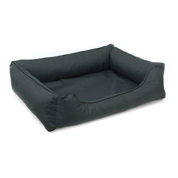 Cama Ortopédica Para Perros Valencia 80 X 60 Cm Color Gris Oscuro Con Borde Negro