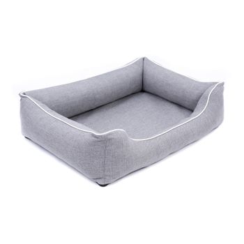 Mestizo Mallorca Cama Ortopédica, Colchón Para Mascotas, 65x50cm, Gris Claro/blanco, Smo-gra-w-1