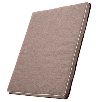 Colchón Leon Standard Para Perro Y Gato Funda Lavable 80x60x5cm Color Beige/blanco