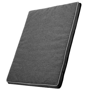 Colchón Leon Standard Para Perro Y Gato Funda Lavable 80x60x5cm Color Gris Oscuro/blanco