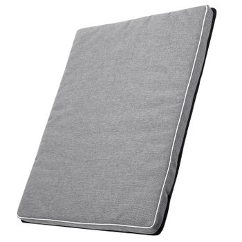 Colchón Leon Standard Para Perro Y Gato Funda Lavable 80x60x5cm Color Gris/blanco