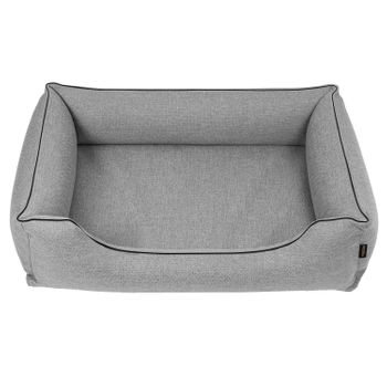 Cama Para Perros Sofá De Tela Tapizada Twinfoam Mestizo Mallorca 65x50 Cm Color Gris Claro/negro