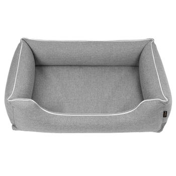 Cama Para Perros Sofá De Tela Tapizada Twinfoam Mestizo Mallorca 65x50 Cm Color Gris Claro/blanco