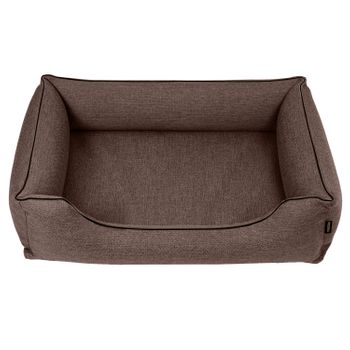 Cama Para Perros Sofá De Tela Tapizada Twinfoam Mestizo Mallorca 65x50 Cm Color Marrón/negro