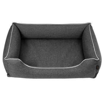 Cama Para Perros Sofá De Tela Tapizada Twinfoam Mestizo Mallorca 65x50 Cm Color Gris Oscuro/blanco