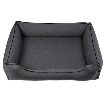 Cama Para Perros Twinfoam Sofá De Tela Tapizada Mestizo Mallorca 100x75 Cm Color Gris Oscuro Con Negro