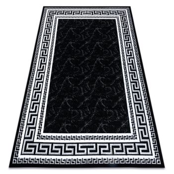 Alfombra Gloss Moderno  2813 87 Elegante, Marco,  Griego Negro / Gris 280x370 Cm