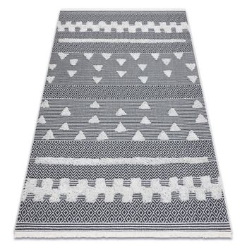 Alfombra Eco Sisal Boho Moroc Geométrico 22321 Franjas - Dos Niveles  117x170 Cm