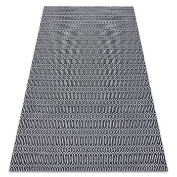 Alfombra Casa Eco Sisal Boho  Ojetes 22075 Negro / Gris, Alfombra Reci 114x170 Cm