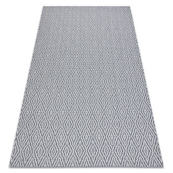 Alfombra Casa Eco Sisal Boho  Diamantes 22084 Antracita / Crema, Alfom 114x170 Cm