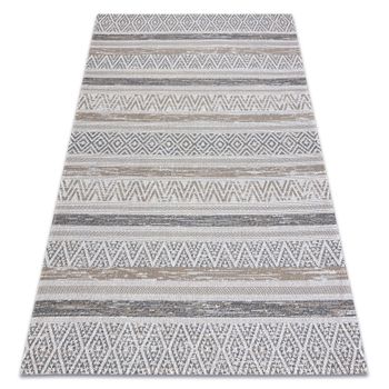 Alfombra Casa Eco Sisal Boho  Zigzag 2806 Crema / Taupe, Alfombra Reci 114x170 Cm