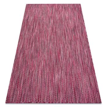 Moderno Fisy Alfombra Sisal 20774 Cuadrícula, Mezcla Rosado 180x270 Cm