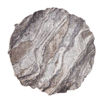 Alfombra Tine 75313c Roca, Piedra - Moderno, Forma Irregular Gris Oscu 195x195 Cm