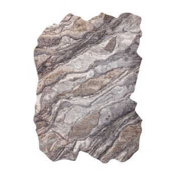 Alfombra Tine 75313b Roca, Piedra - Moderno, Forma Irregular Gris Oscu 195x290 Cm