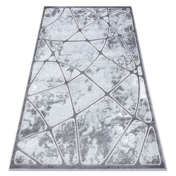 Alfombra Mefe Moderna B401 - Structural Dos Niveles De Vellón Gris Os 280x370 Cm