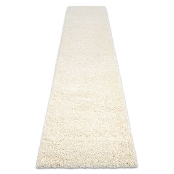 Alfombra, Alfombra De Pasillo Soffi Shaggy 5cm Crema - Para La Cocina, 60x250 Cm