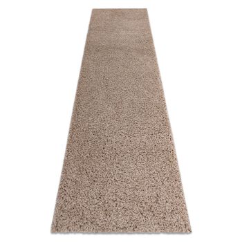 Alfombra, Alfombra De Pasillo Soffi Shaggy 5cm Beige - Para La Cocina, 60x200 Cm