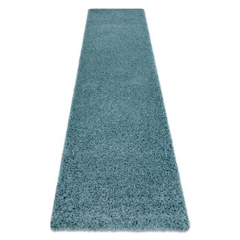 Alfombra, Alfombra De Pasillo Soffi Shaggy 5cm Azul - Para La Cocina,  70x200 Cm