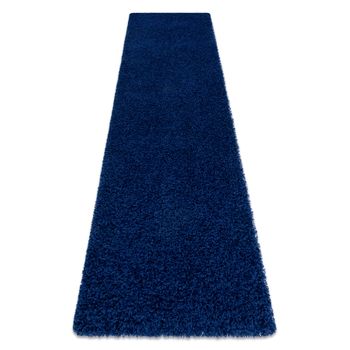Alfombra, Alfombra De Pasillo Soffi Shaggy 5cm Azul Oscuro - Para La C 70x300 Cm