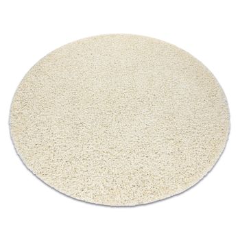 Alfombra Soffi Circulo Shaggy 5cm Crema Circulo 160 Cm