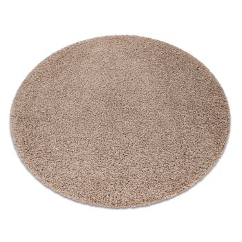 Alfombra Soffi Circulo Shaggy 5cm Beige Circulo 80 Cm