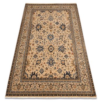 Alfombra Keshan Franjas, Oriental Clásico 7521/53555 Beige / Azul Osc 250x340 Cm