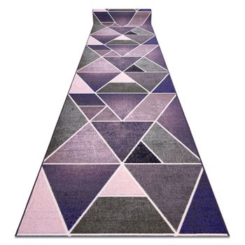 Alfombra De Pasillo Con Refuerzo De Goma Triangulos Violet 57 Cm 57x100 Cm