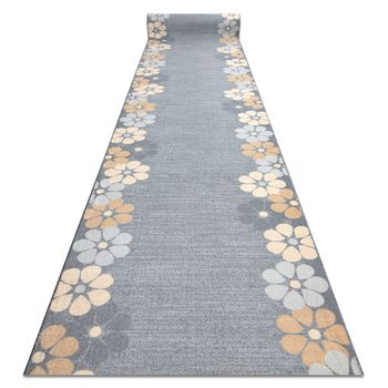 Alfombra De Pasillo Con Refuerzo De Goma Margaretka Flor, Gris 120 Cm 120x200 Cm