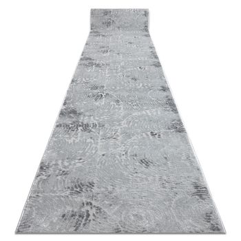 Alfombra De Pasillo Structural Mefe 8725 Dos Niveles De Vellón Gris 6 60x210 Cm