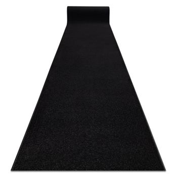 Alfombra De Pasillo Karmel Llanura, Un Color Negro 60 Cm 60x260 Cm